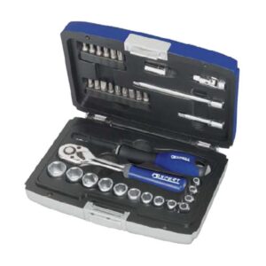 Doppenset met ratel 34 delig